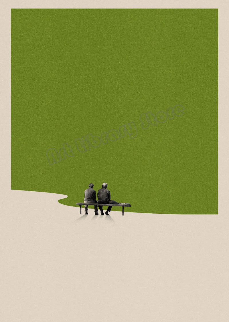 affiche rétro abstraite inspirée de films classiques décorative