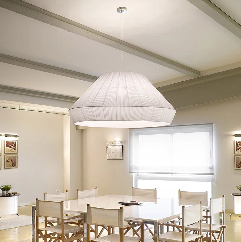 lustre nordique en tissu moderne avec suspension simple et chaude