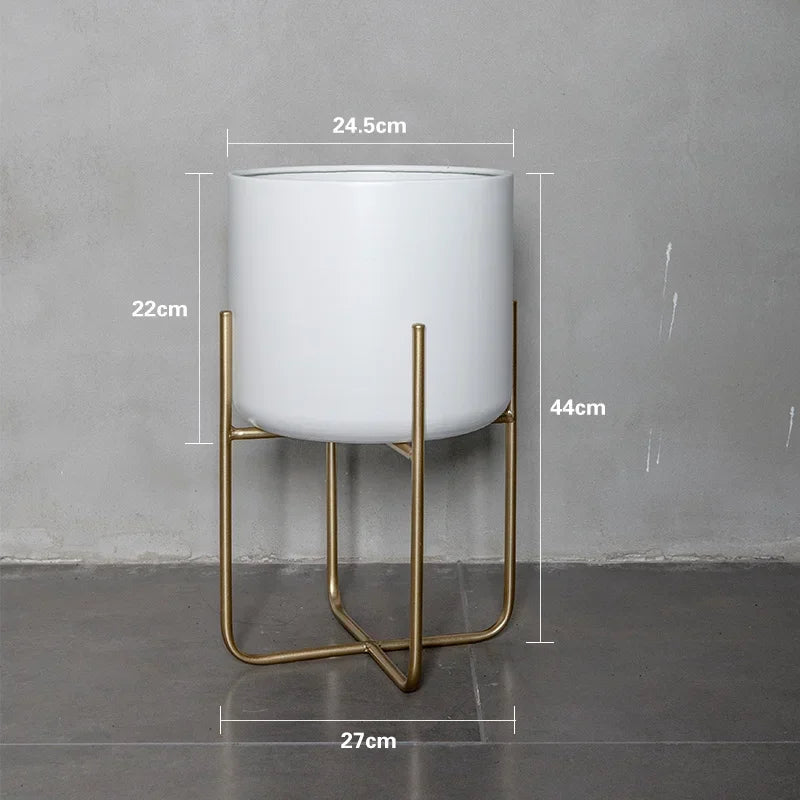 etagère à plantes dorée support à fleurs amovible et polyvalent