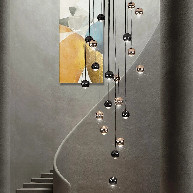 lustre sphérique led minimaliste de luxe pour hôtel