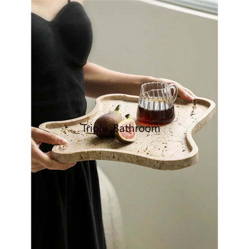 plateau en pierre vintage pour décoration et rangement