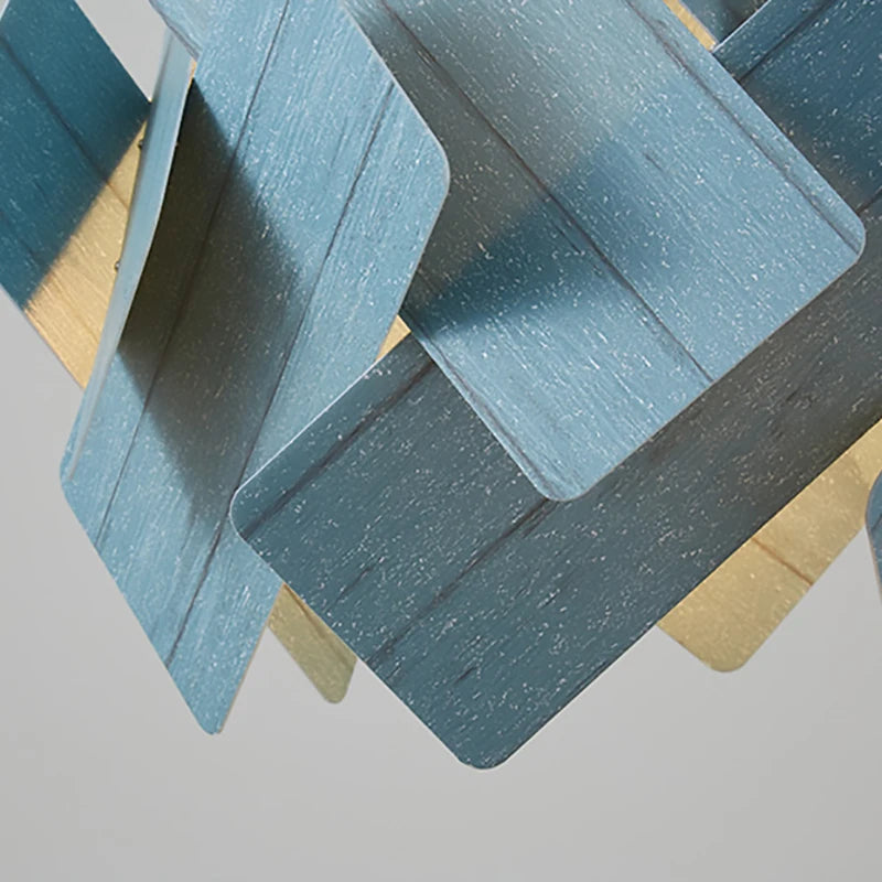 lampes suspendues créatives en bois avec cordon réglable