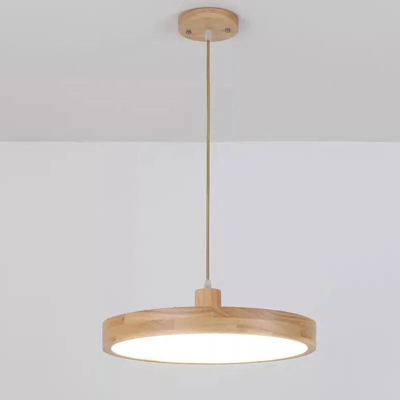 Suspension LED en bois Ultra-mince nordique