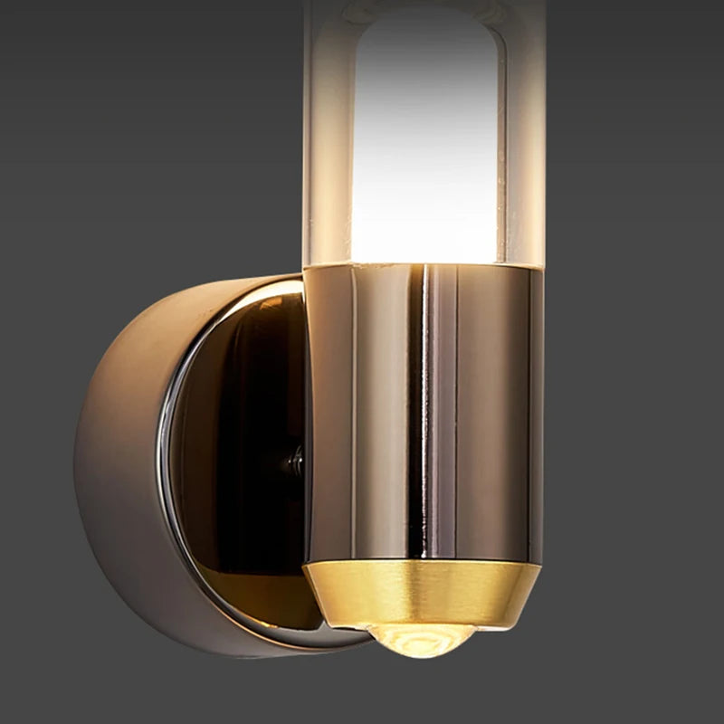 mini applique murale acrylique transparente 3000k style luminaires