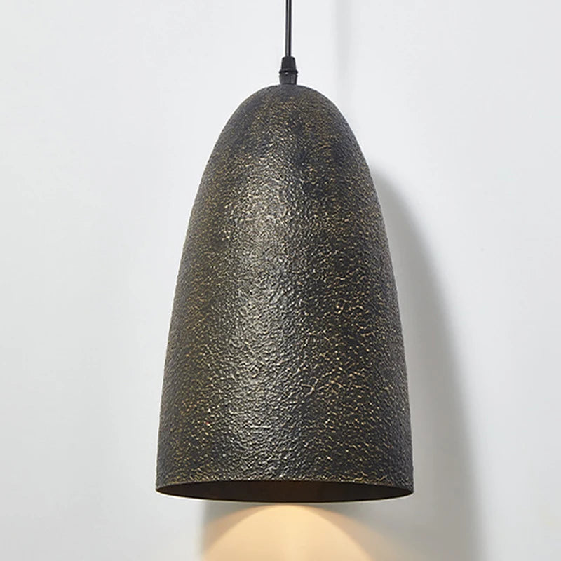 suspension Moderne E27 LED ronde en métal rétro salle à manger Style silencieux fer noir en forme de cloche chambre modèle chambre