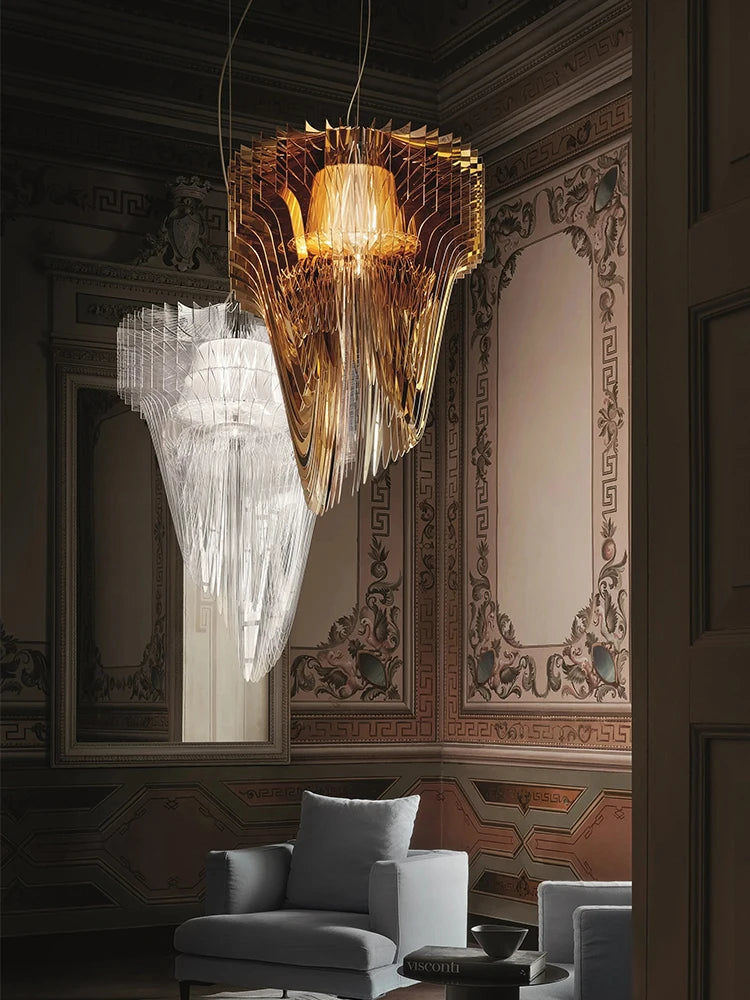 lustre design italien créatif modèle villa art acrylique
