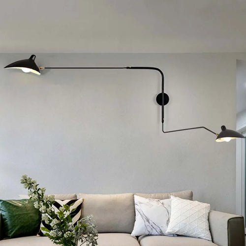 Nordique moderne minimaliste applique murale salon étude chambre chevet lecture lampe à LED bras Long réglable éclairage décoration