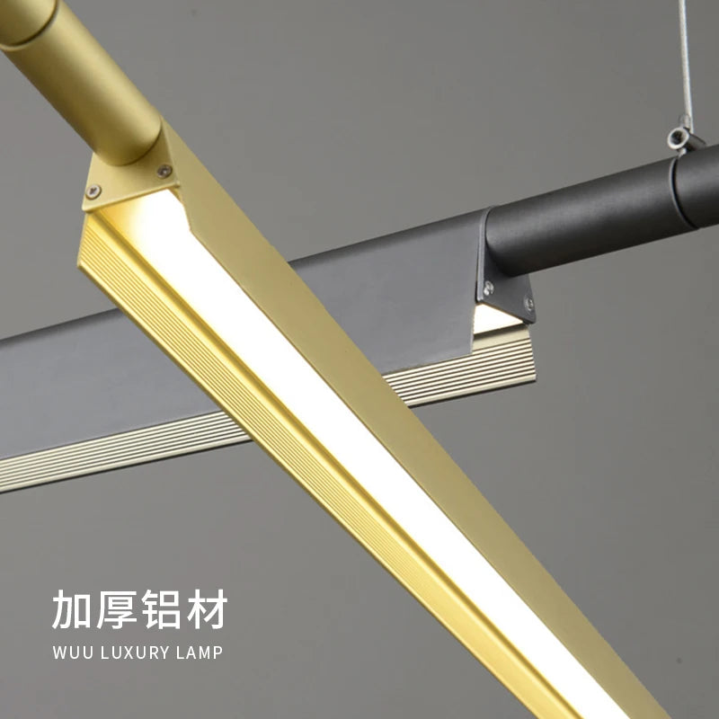 Suspension design scandinave linéaire compendium led longue