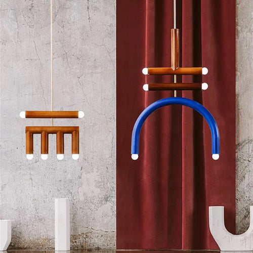 Magnifique lampe suspendue arc-en-ciel E14