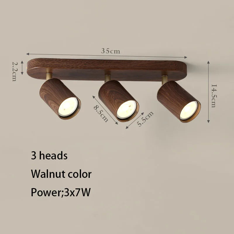 spot led en saillie avec ampoule remplaçable et têtes réglables