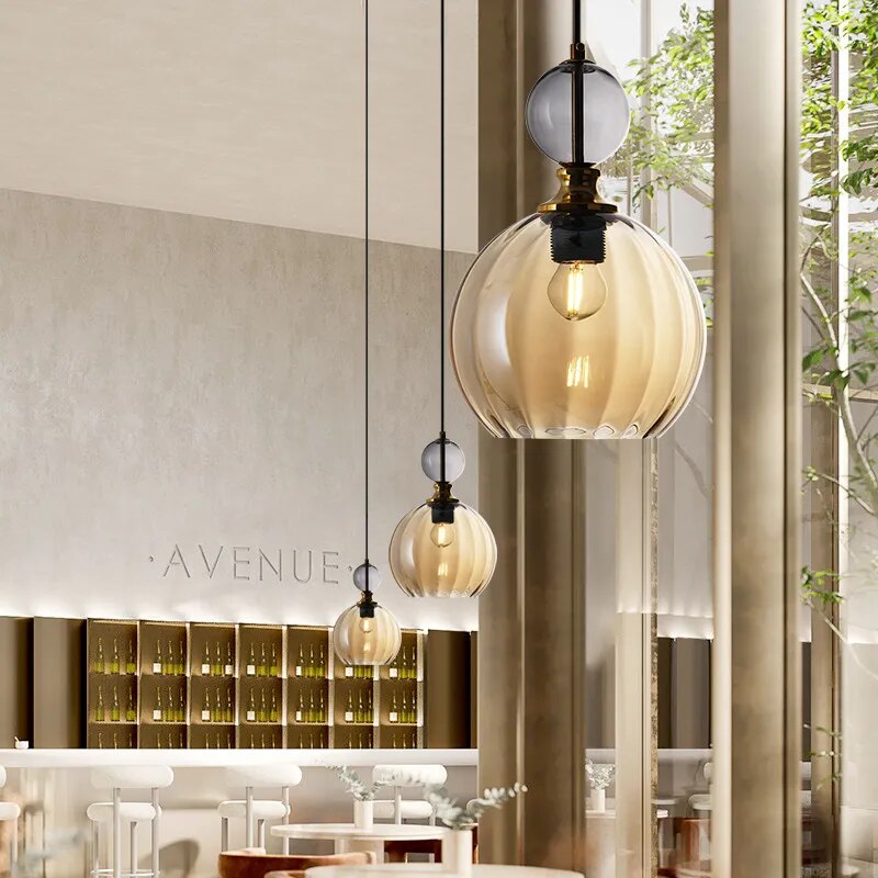 suspension bonbon verre luminaire déco maison