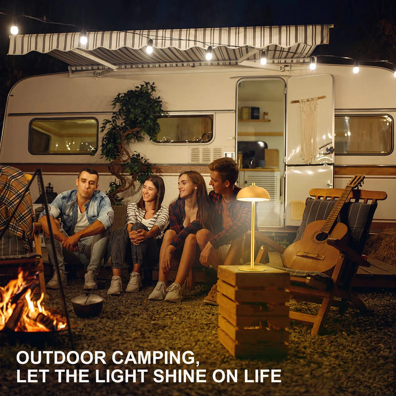 SUBORT Lampe de Table pour Chambre à Coucher Lampe Tactile sans Fil Rechargeable Camping Champignon Lampe créative Lumière d'ambiance USB-C Lampe de Bureau