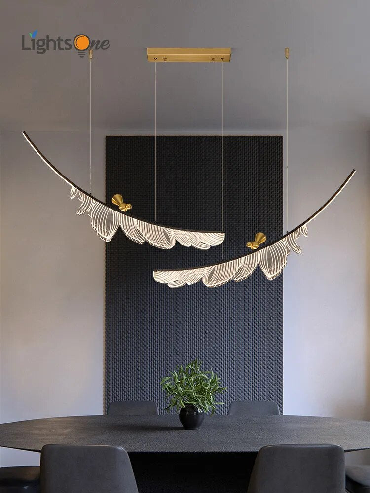 Lustre moderne en cuivre italien