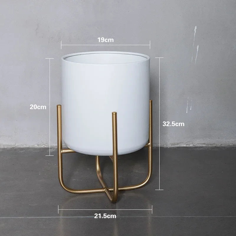 etagère à plantes dorée support à fleurs amovible et polyvalent