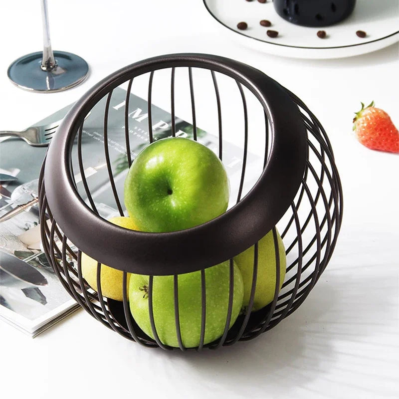 assiette de rangement en fer pour fruits et collations