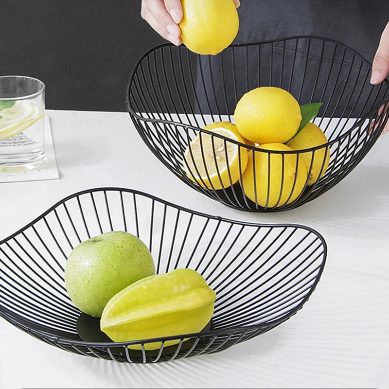 paniers à fruits en métal pour rangement cuisine et desserts