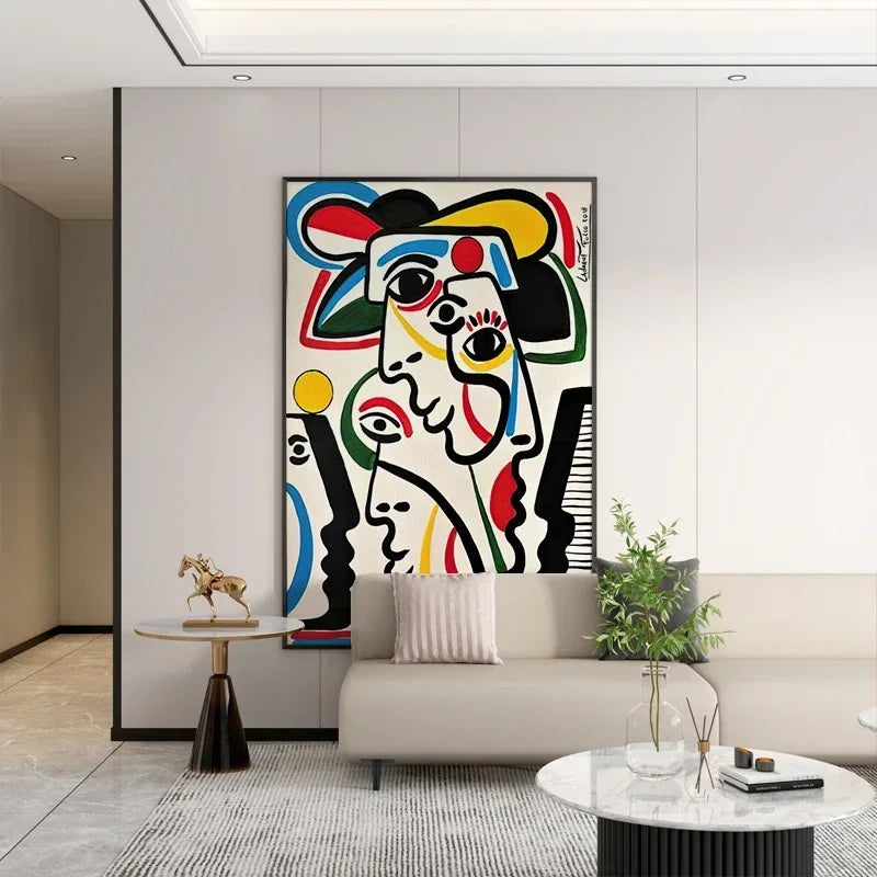 peinture abstraite personnalisée pour décoration murale artistique