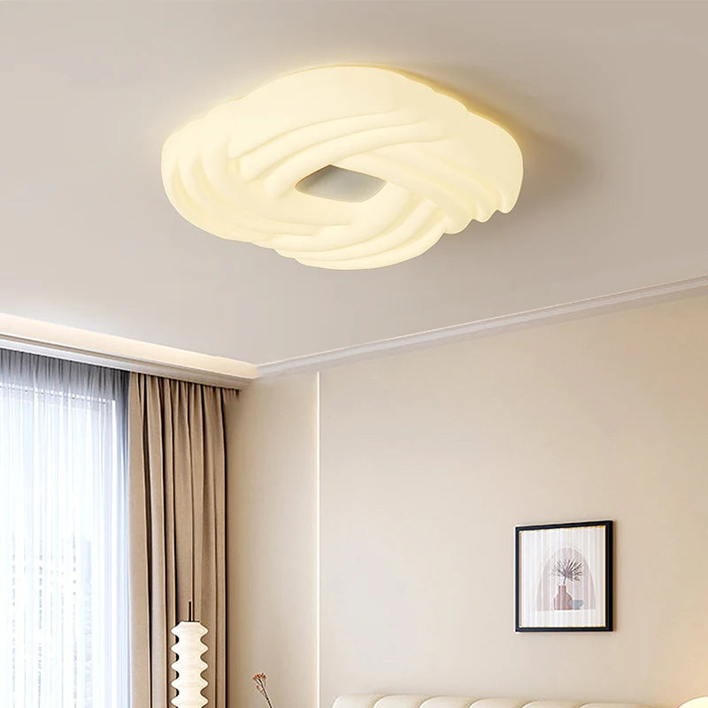 plafonnier intérieur led moderne style crème pour chambre enfant