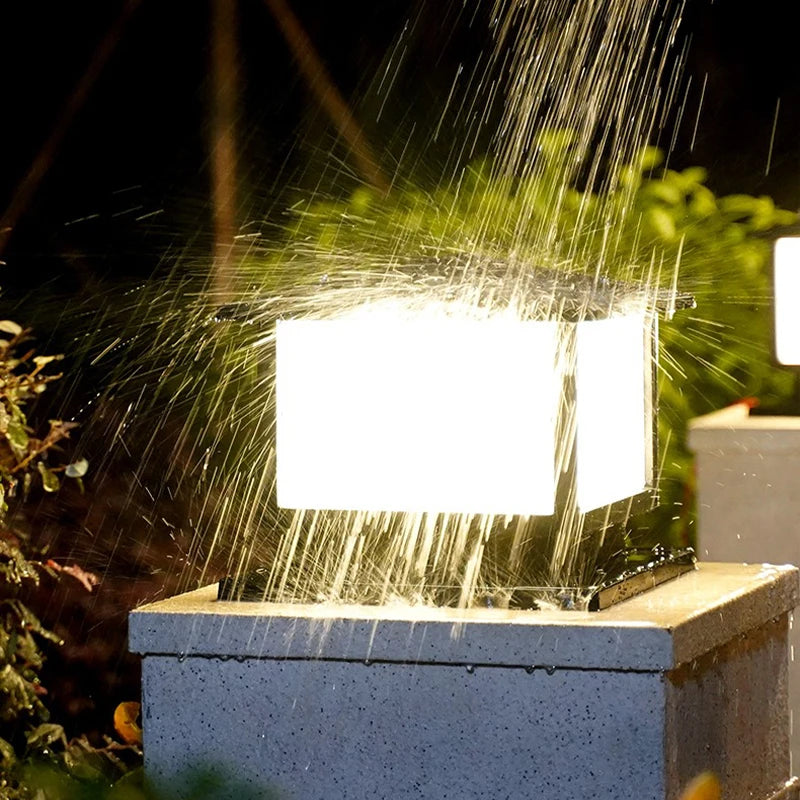 colonne lumineuse solaire à led avec télécommande pour extérieur