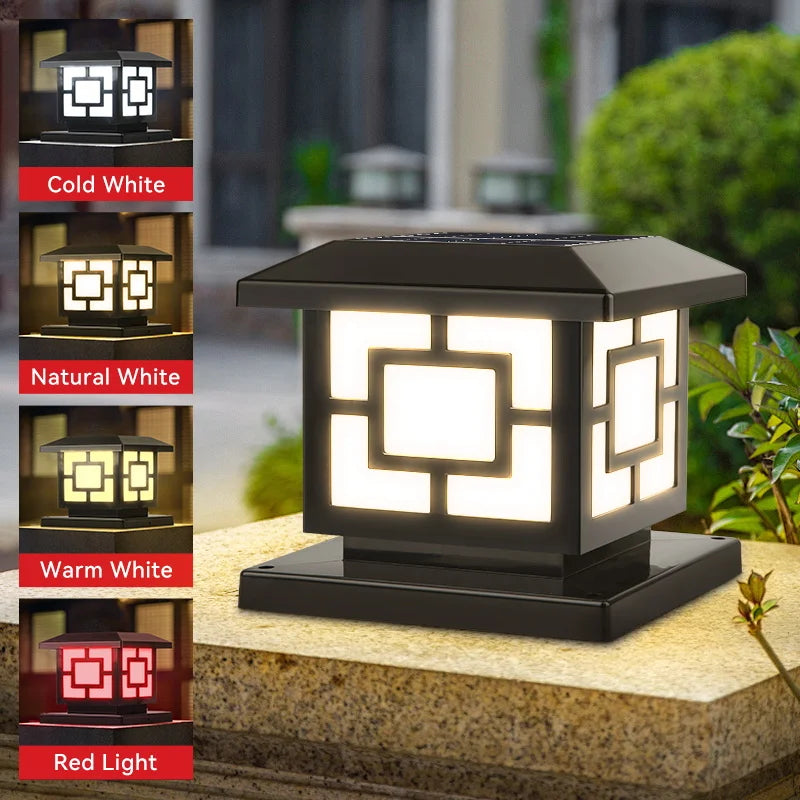 lampes solaires led étanches avec télécommande pour jardin