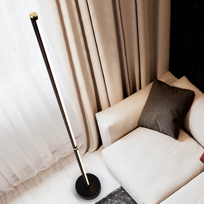lampadaire minimaliste luxe rotatif gradation nordique bande