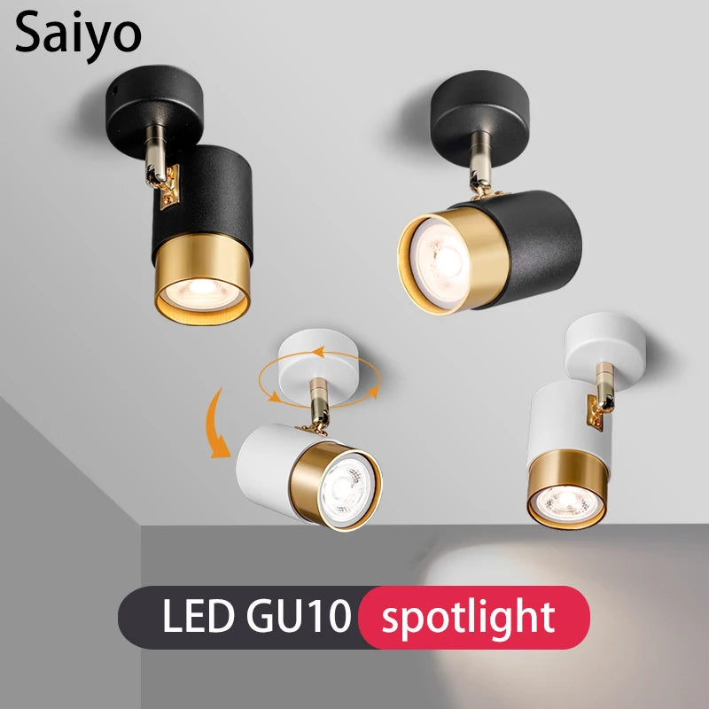 projecteurs led gu10 spot lumière monté en surface rotatif