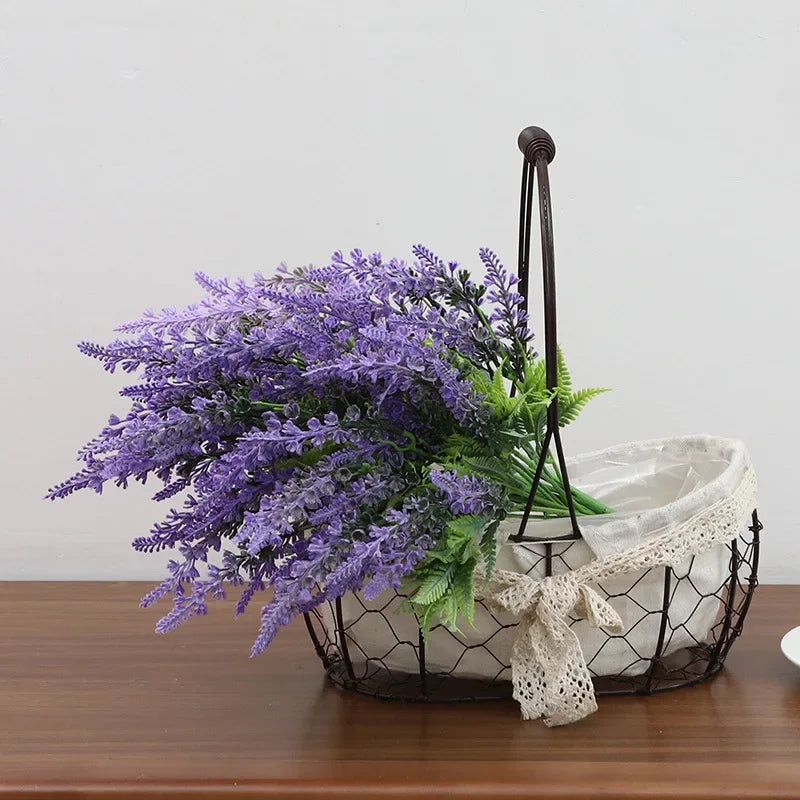 lot de 5 fleurs artificielles lavande pour décoration de jardin