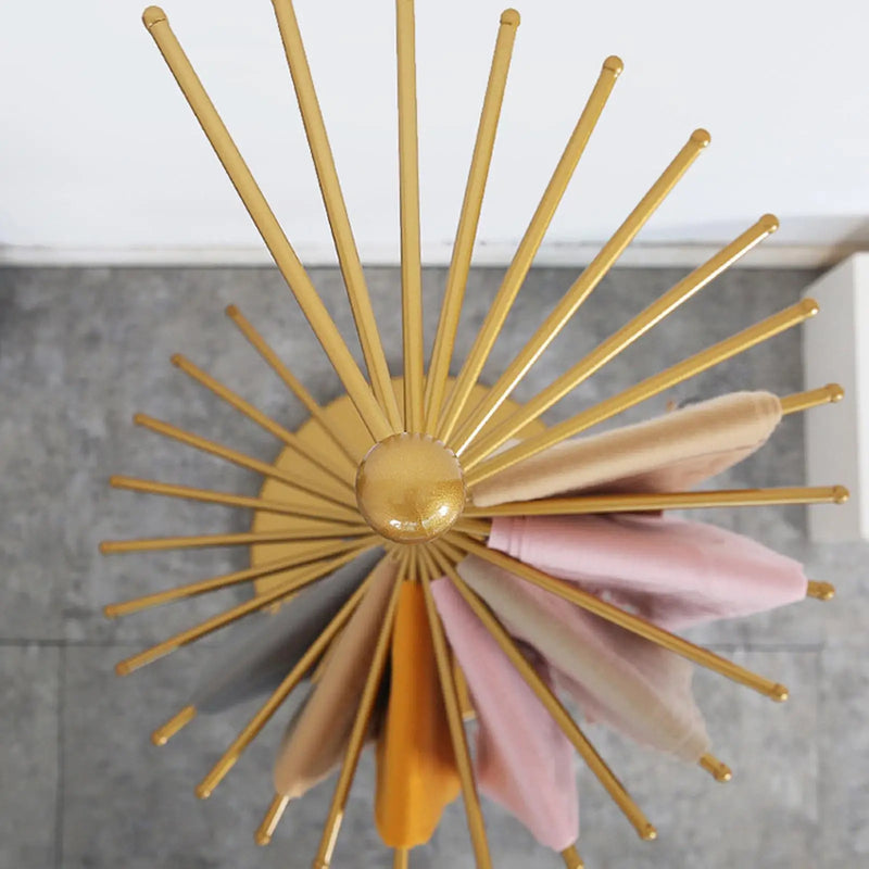 présentoir à foulards autoportant en fer avec 30 tiges de suspension