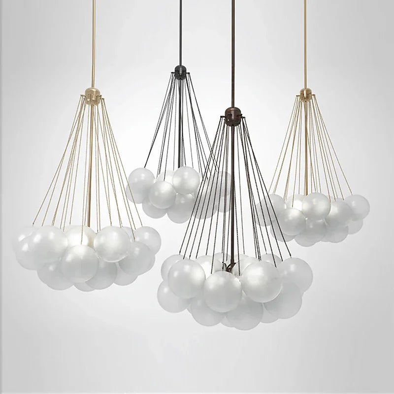 lustre moderne en verre pour une décoration élégante à la maison