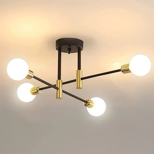 Plafonnier LEDs nordique brossé antique or