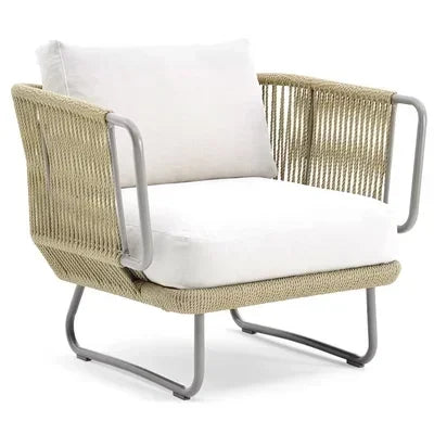 ensembles de meubles de jardin naturels avec coussins luxueux