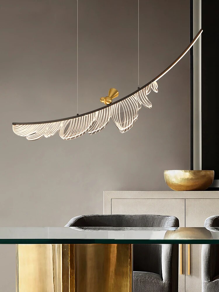 Lustre moderne en cuivre italien