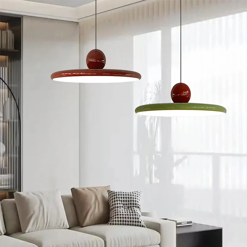 led nordique suspension lumière soucoupe volante éclairage intérieur