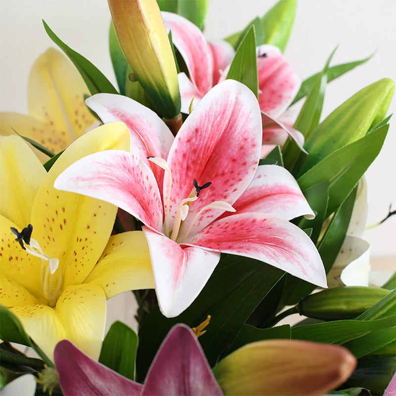 fleurs artificielles de lys pour décoration de jardin et mariage