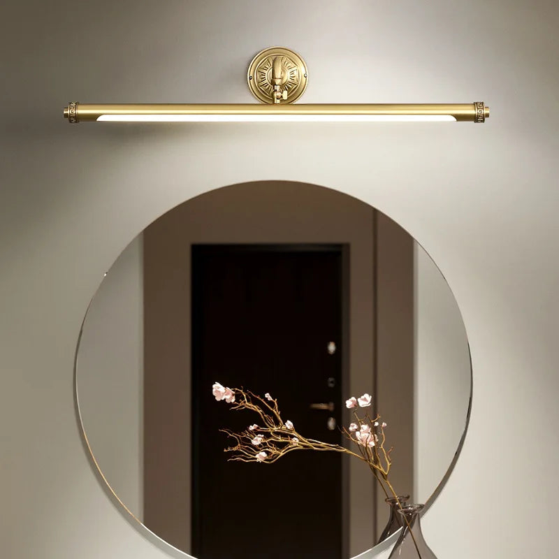 style chinois doré miroir lumières phare étanche rétro