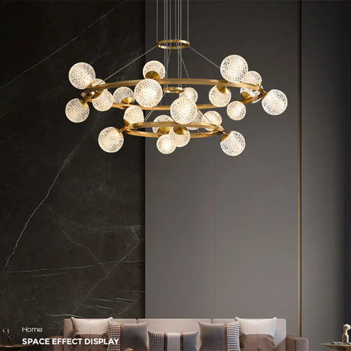 lustre Salle à manger moderne décoration de la maison en verre salon moderne intelligent LED luminaires intérieurs