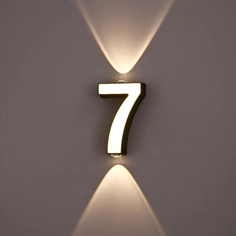 applique murale LED numéro de chiffre intérieur et extérieur IP65 étanche moderne minimalisme Style aluminium porche lumières de jardin