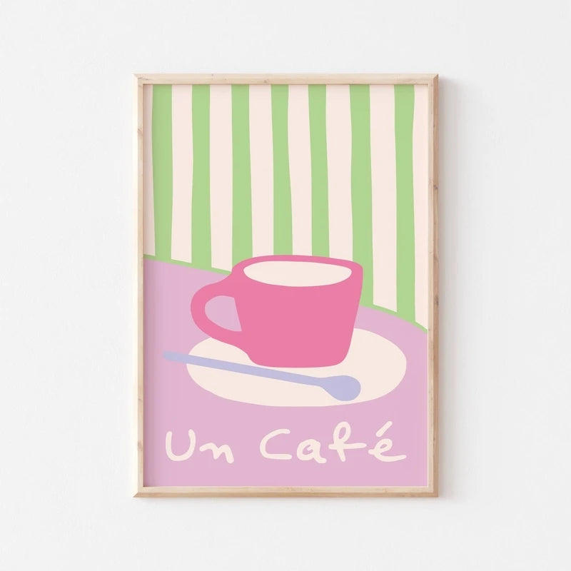 affiche artistique de citation sur le thème de la cuisine