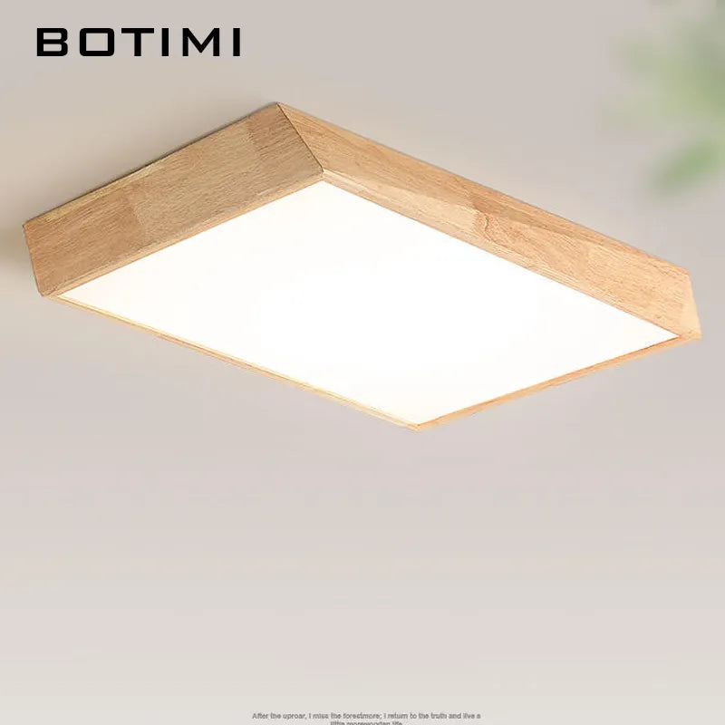 botimi bois massif led plafonnier moderne nordique monté éclairage