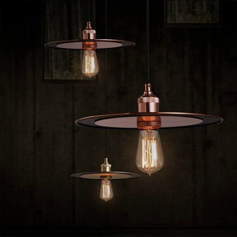 suspension luminaire ufo vintage créative pour restaurant et café