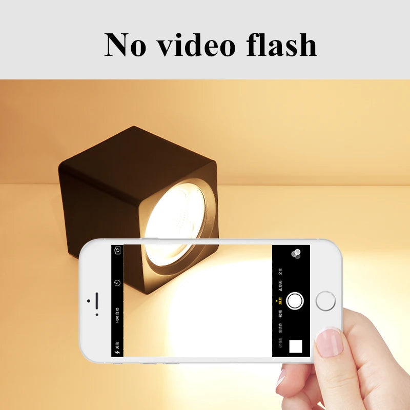 spot de plafond led dimmable carré cob surface intérieur