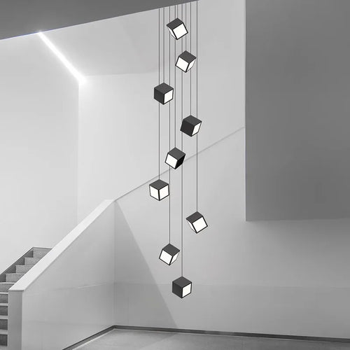 lustre minimaliste moderne pour escalier duplex rotatif