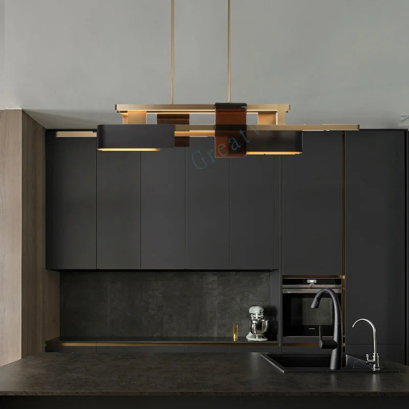 lustre nordique post-moderne 	 en acier inoxydable led personnalisé