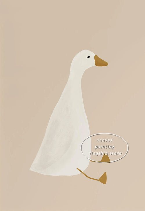affiches d'oies mignonnes pour décoration enfantine en toile