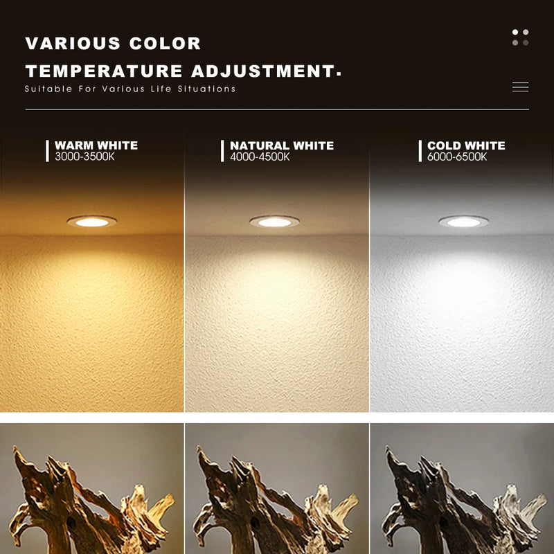 spot led étanche rond ou carré pour intérieur