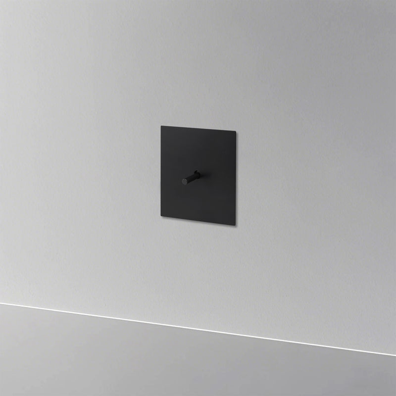 Interrupteur simple 1 voie en acier noir mat