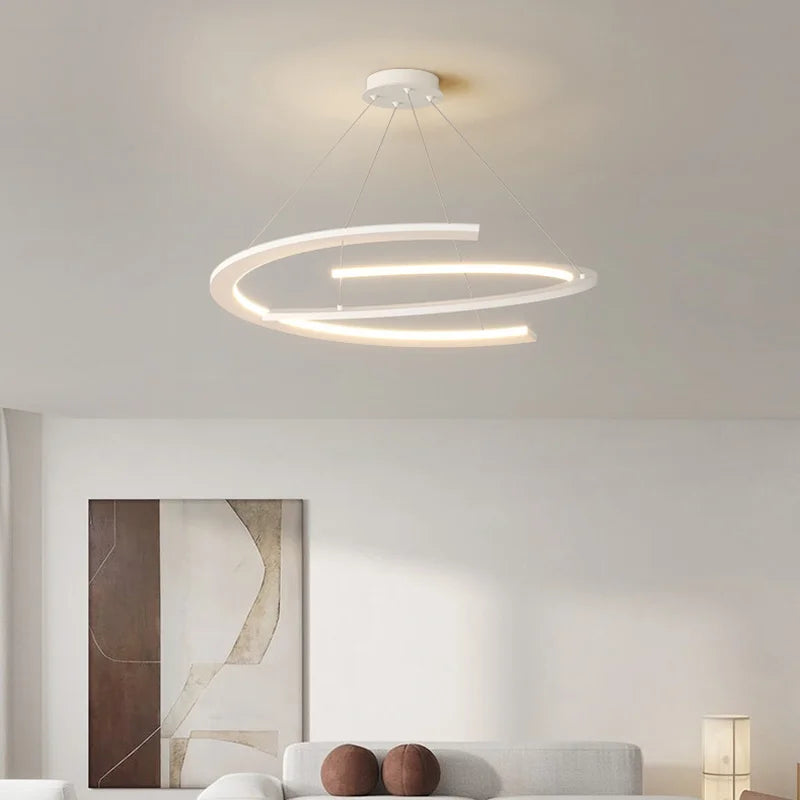 suspension design nordique moderne simple anneau luminaire