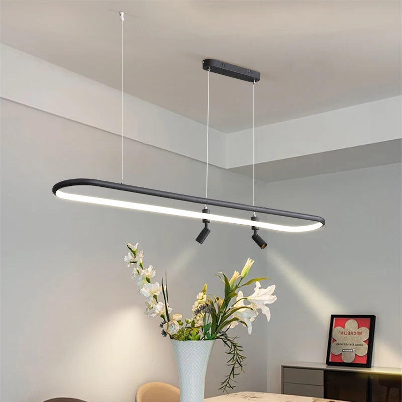 Lustre LED pour éclairage intérieur avec spot