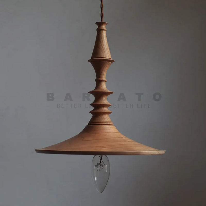 Éclairage intérieur moderne bois luminaire suspendu en bois nordique Restaurant Bar à côté de la lumière lustre ombre bois E14 110 V 220 V
