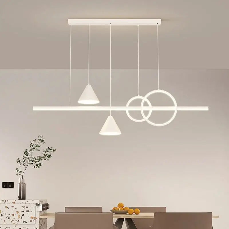 SANDYHA lustres de luxe modernes longue bande Led lampe créative décor intérieur salle à manger salon Table luminaires suspendus